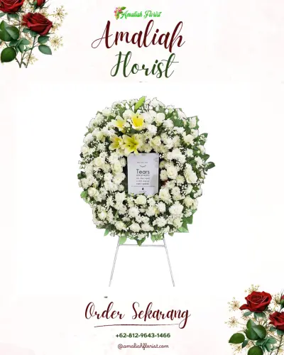 Krans Bunga Duka Cita di Buaran Jati